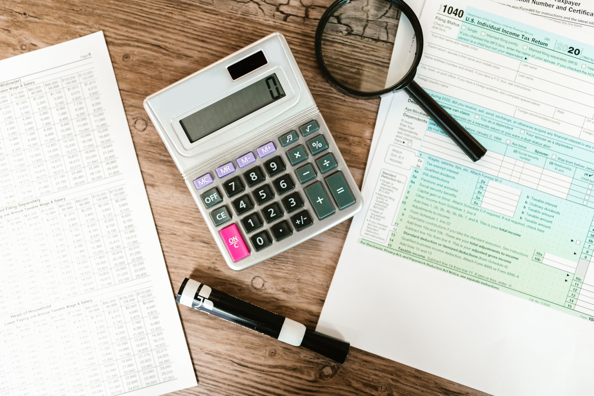 Working through a client's books and tax position